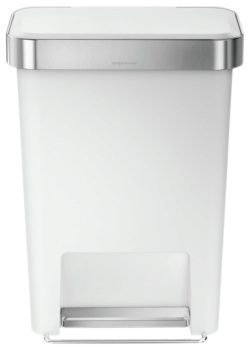 simplehuman - 45L Liner Pocket Pedal Bin - White